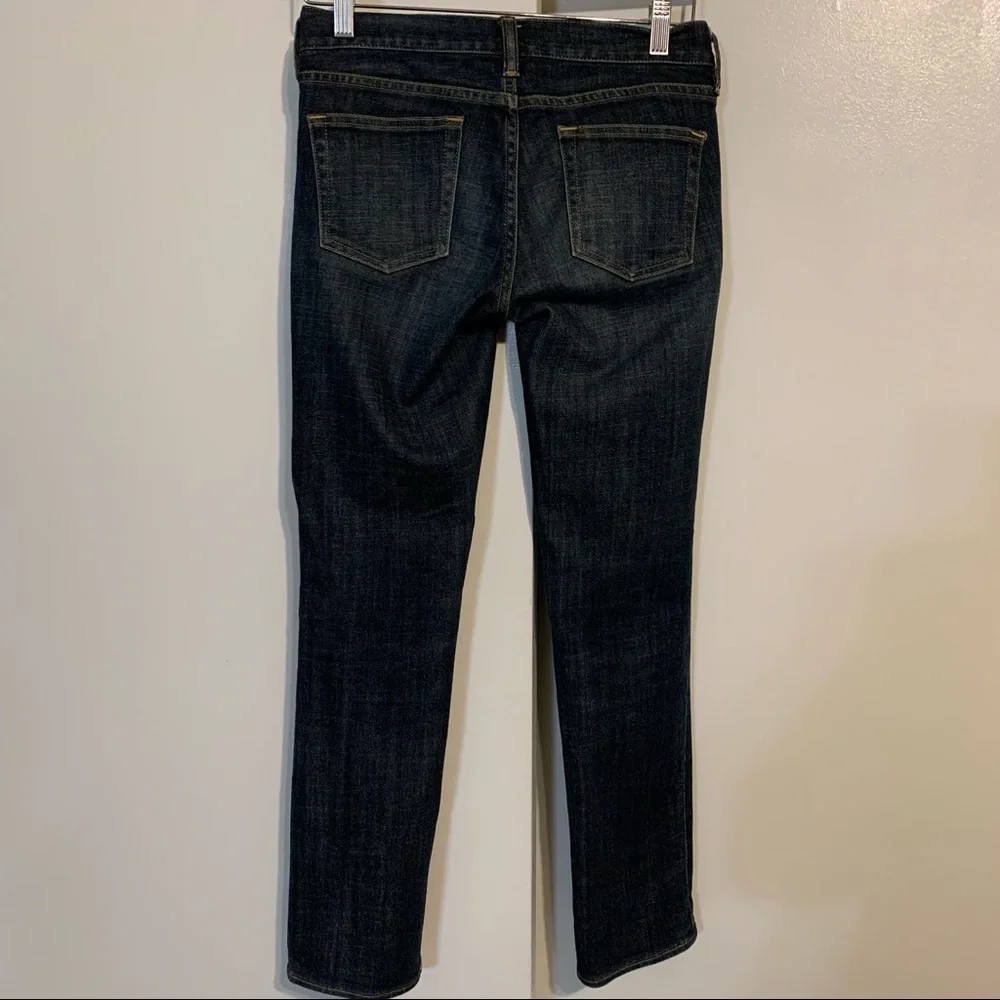 J. Crew stretch 26S matchstick whiskered denim jeans straight leg cotton blend